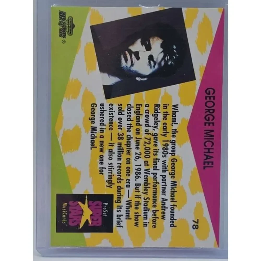 1991 Pro Set SuperStars MusiCards #78 George Michael Card
